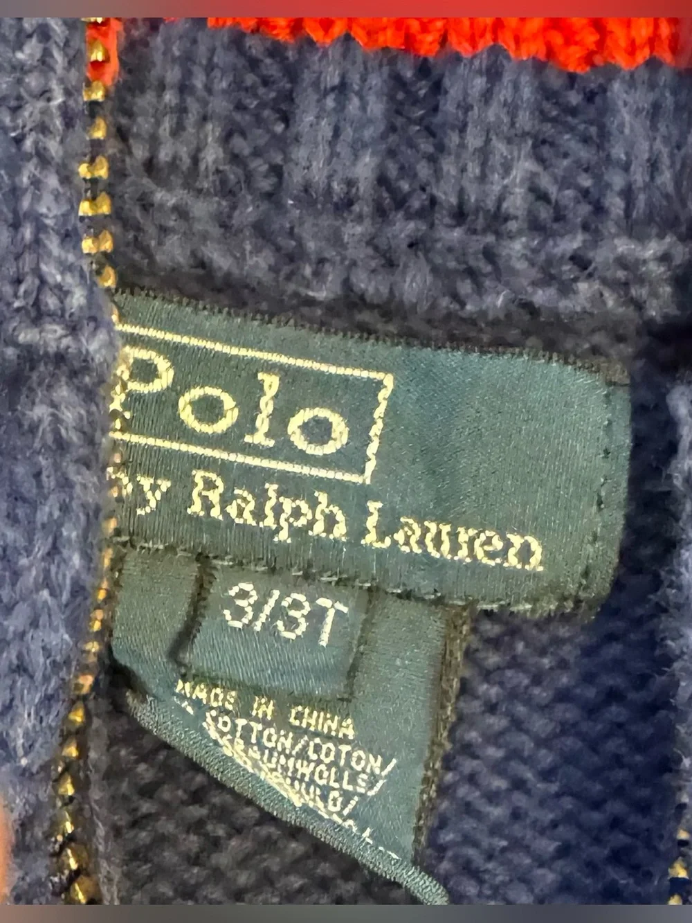 🐎 Polo Ralph Lauren Big Pony Quarter Zip Sweater 3T